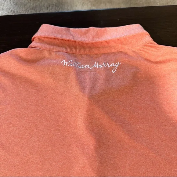 William Murray Coral Golf Polo XL Tartan Trim Like New - Picture 5 of 8